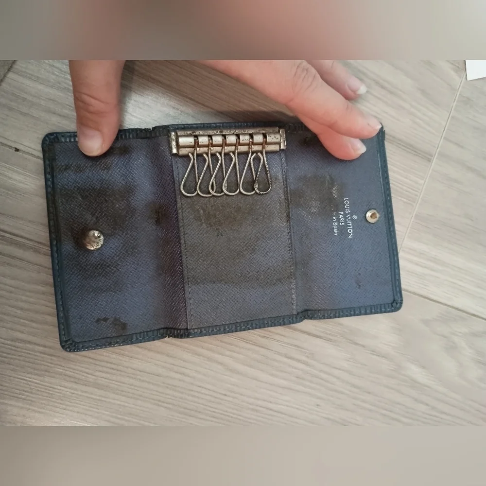 Louis Vuitton Blue Epi Key Case Holder